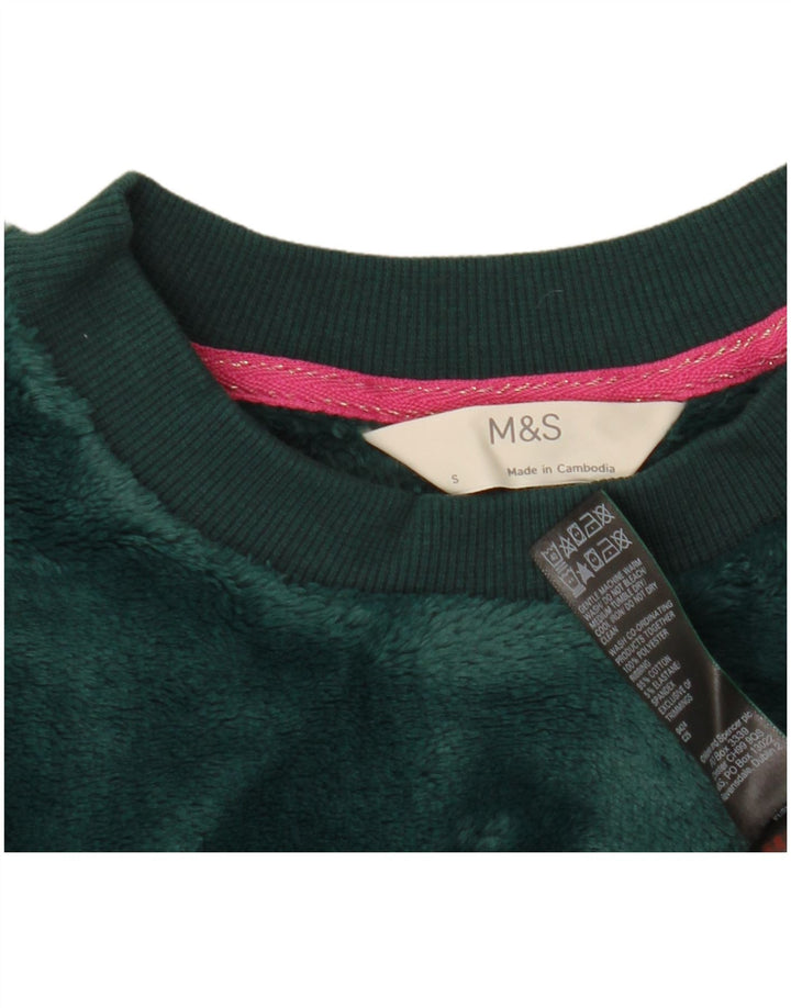 Marks & Spencer Ženska prekomjerna majica s kratkim rukavima UK 10 Small Green