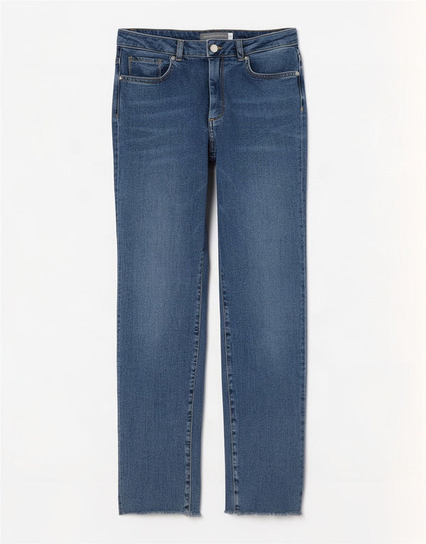 MINT VELVET Ženske ravne traperice UK 10 male W27 L26 plavi pamuk