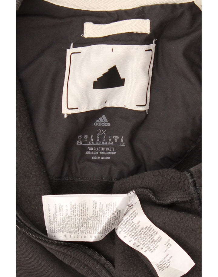 ADIDAS ženska majica s kratkim izrezom i kratkim zatvaračem UK 24/26 2XL siva