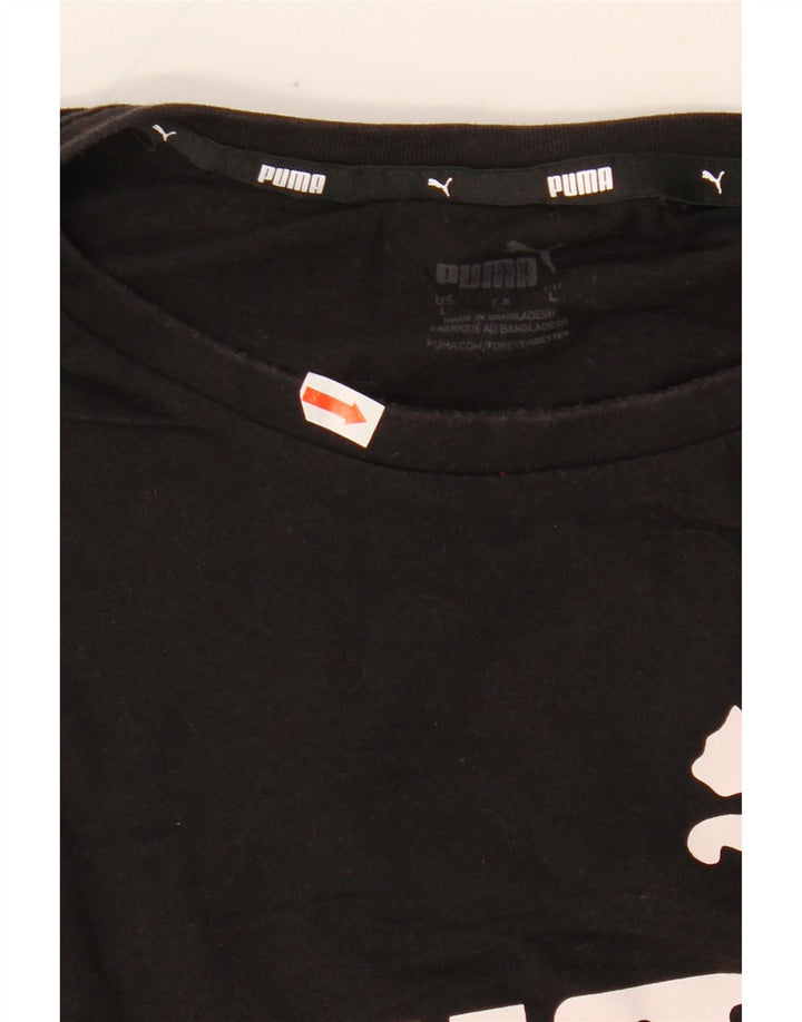 PUMA Muška velika crna majica s grafičkim motivima