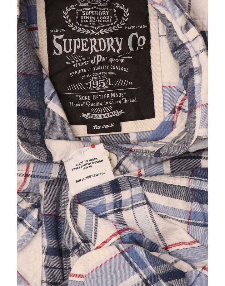 Superdry muška flanelska košulja od malog plavog kariranog pamuka
