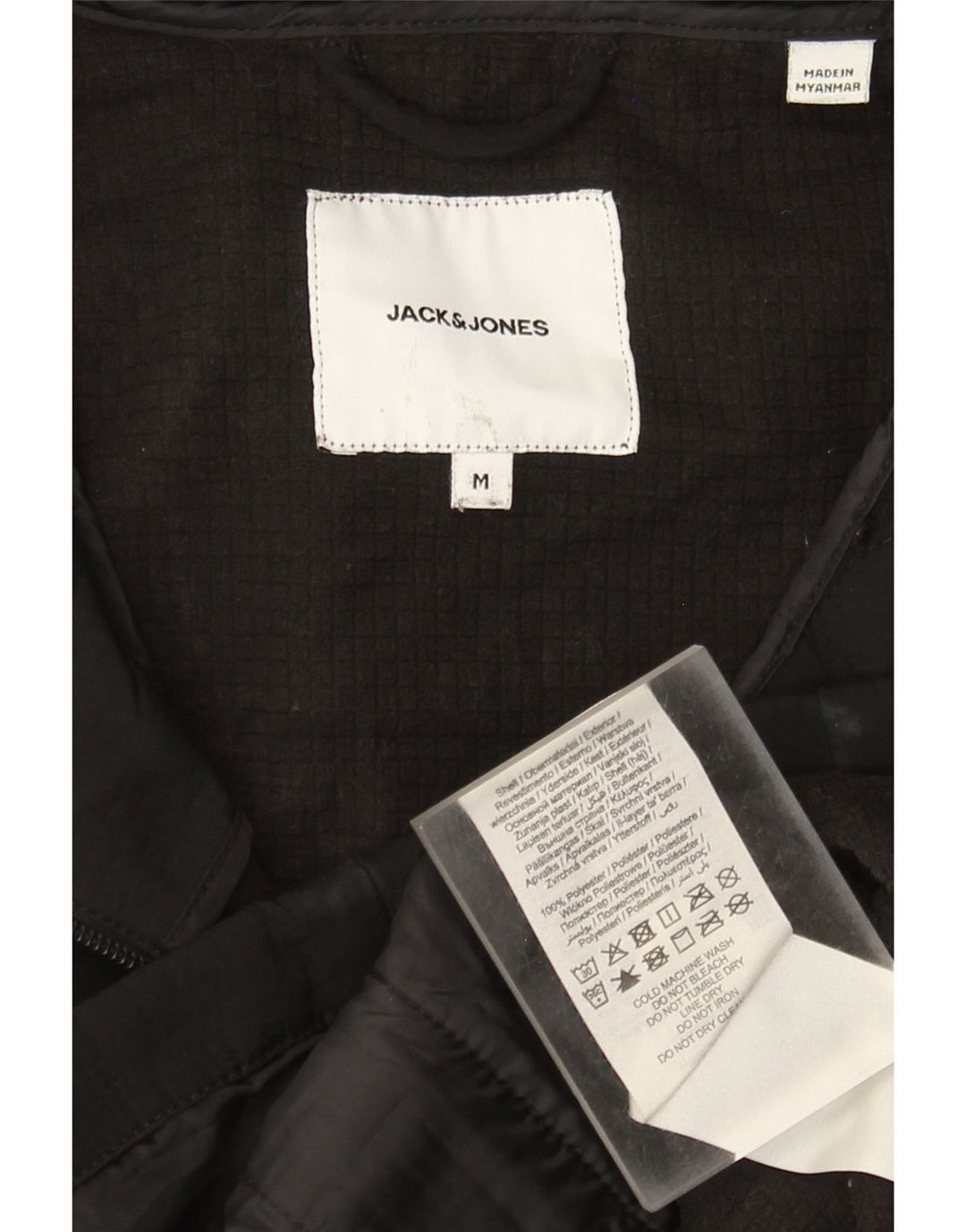 Jack & Jones muška vjetrovka s kapuljačom UK 38 srednji crni poliester