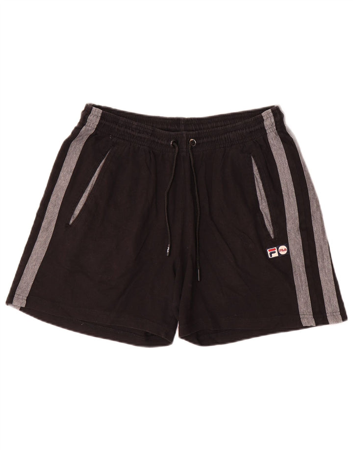 Fila muške sportske kratke hlače srednje crne boje, pamuk