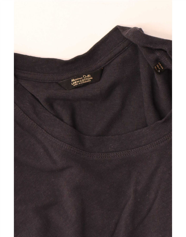 Massimo Dutti Muška majica kratkih rukava 2XL od sivog lana