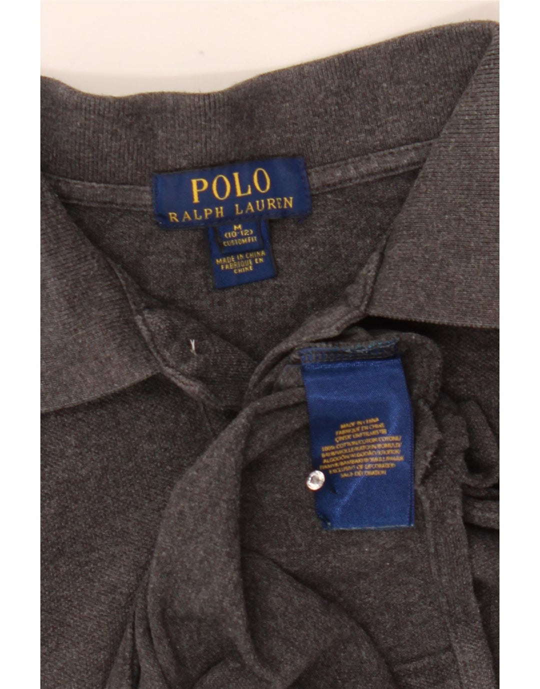 Polo Ralph Lauren polo majica dugih rukava za dječake 10-11 godina srednje siva