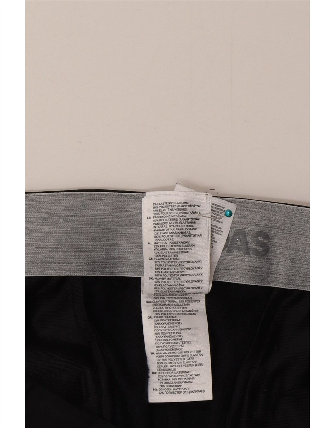 Adidas muške uske chino hlače W34 L32 crni poliester
