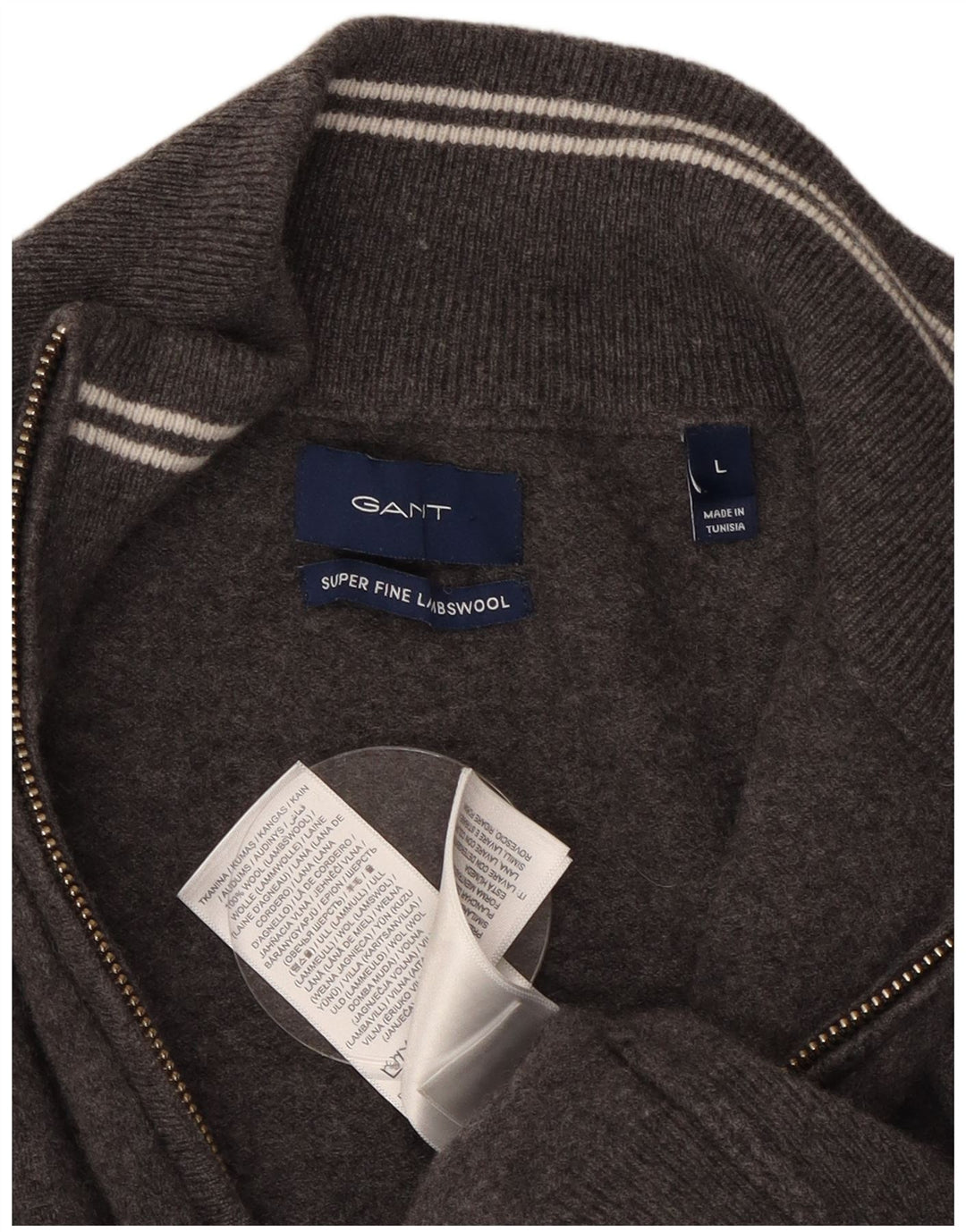 Gant muški kardigan pulover veliki sivi vuneni