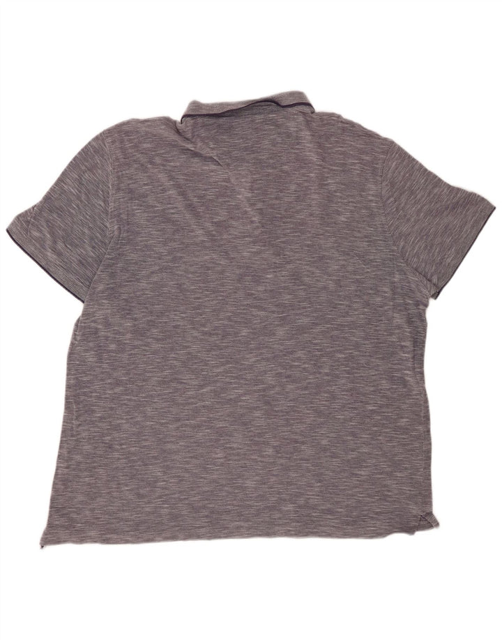 MASSIMO DUTTI Muška polo majica ležernog kroja 2XL tamnoplava s flekama