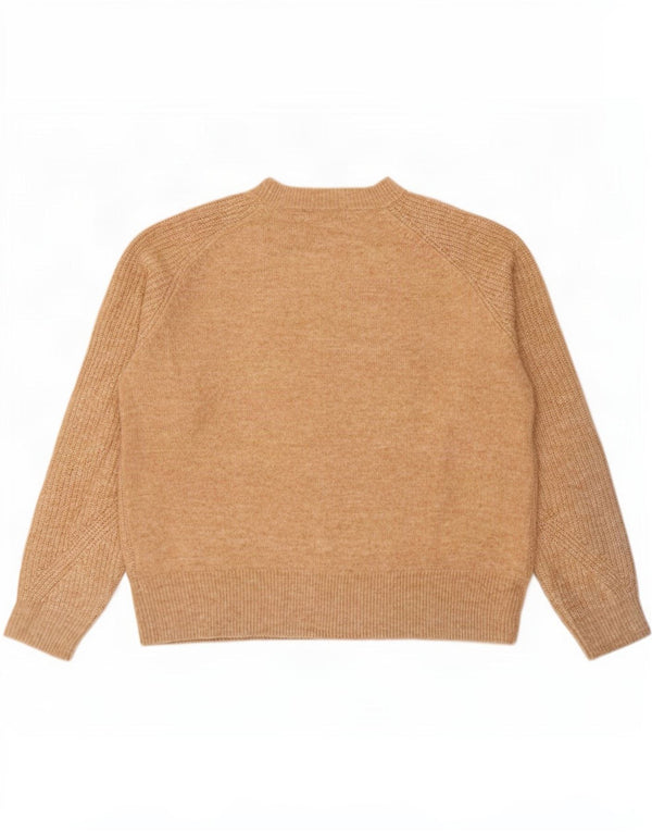 Marks & Spencer Womens Crew Neck Jumper Sweater UK 14 Medium Beige