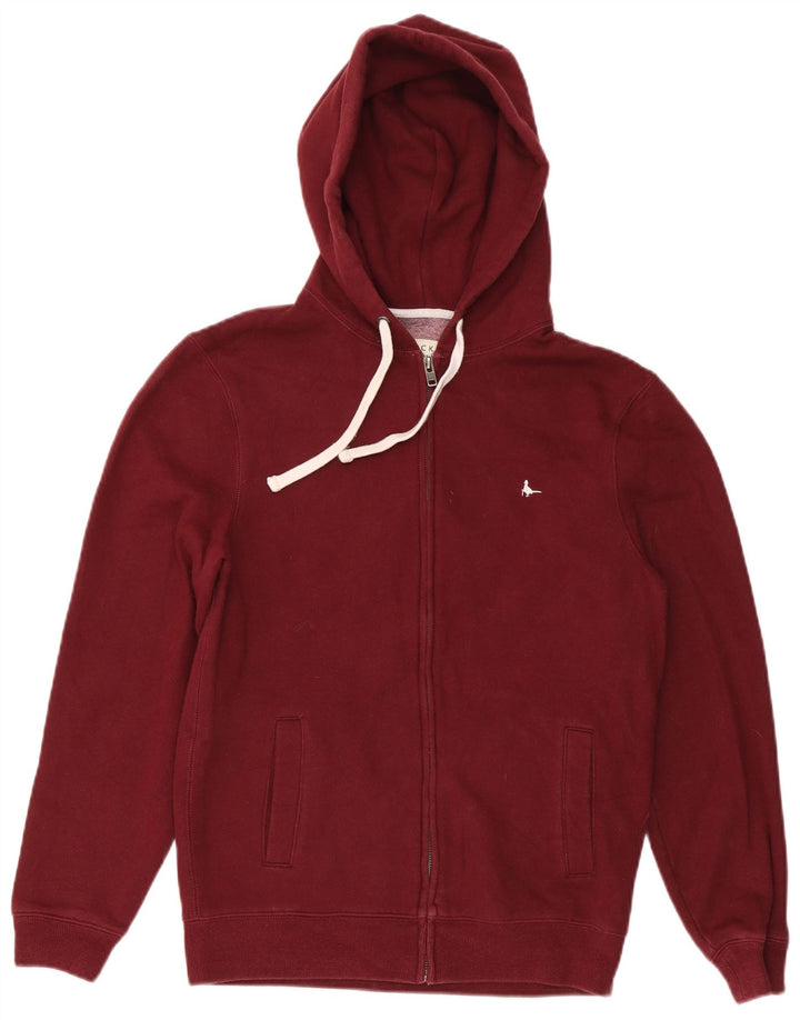 JACK WILLS Muški pulover s kapuljačom na patentni zatvarač, srednje kestenjasti pamuk
