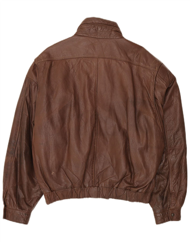 Vintage muška kožna jakna UK 44 2XL smeđa koža
