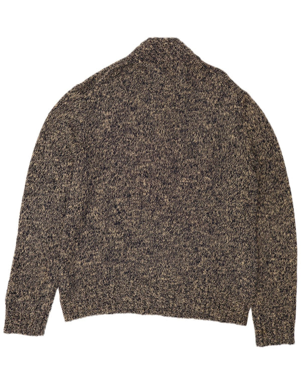 POLO RALPH LAUREN Muški pulover s dugmadima i ovratnikom 2XL sivi flekasti pamuk