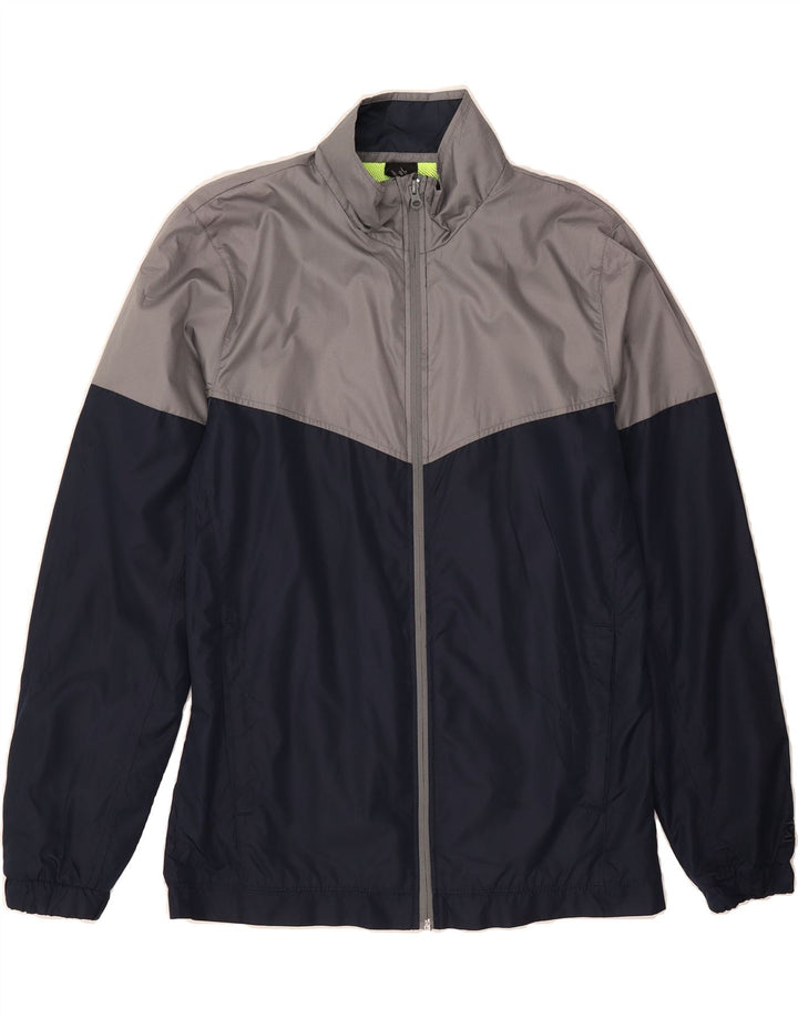 STARTER Mens Tracksuit Top Jacket UK 34/36 Small Navy Blue Colourblock Vintage Starter and Second-Hand Starter from Messina Hembry 