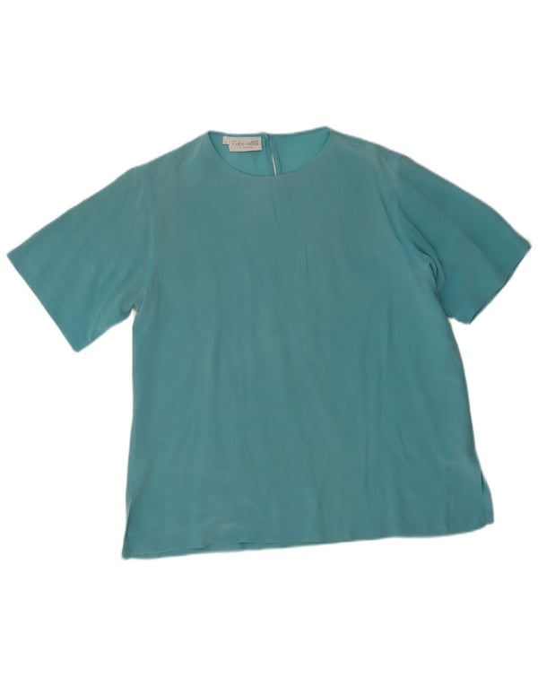 Gabri elle La Camicia Ženska bluza Top UK 16 Large Blue Silk