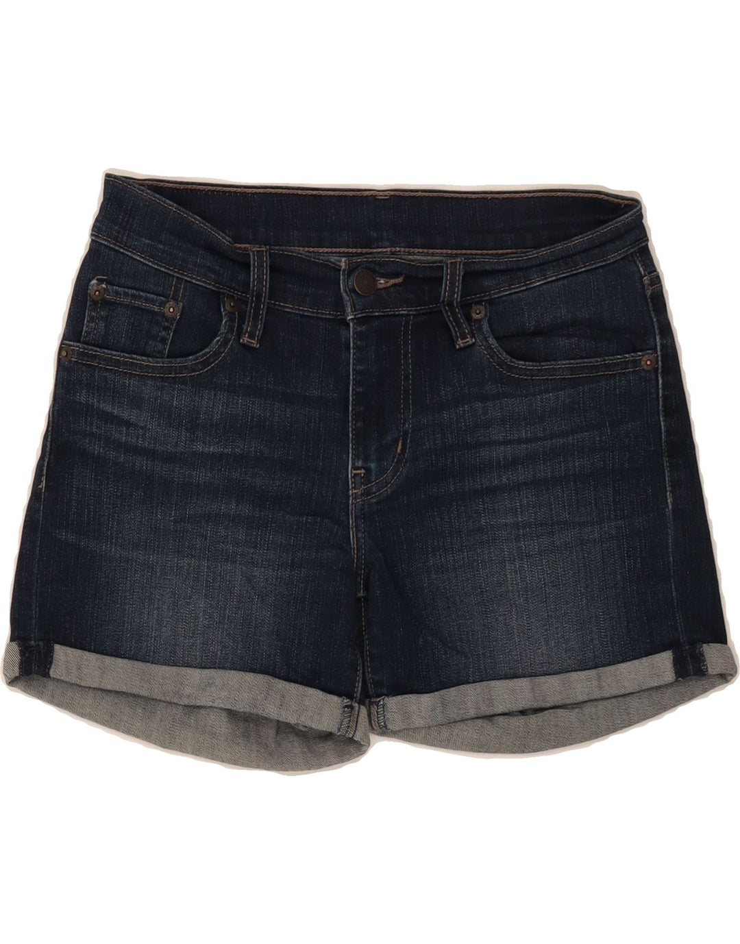 LEVI'S Womens Denim Shorts W26 Small Navy Blue Cotton Vintage Levi's and Second-Hand Levi's from Messina Hembry 