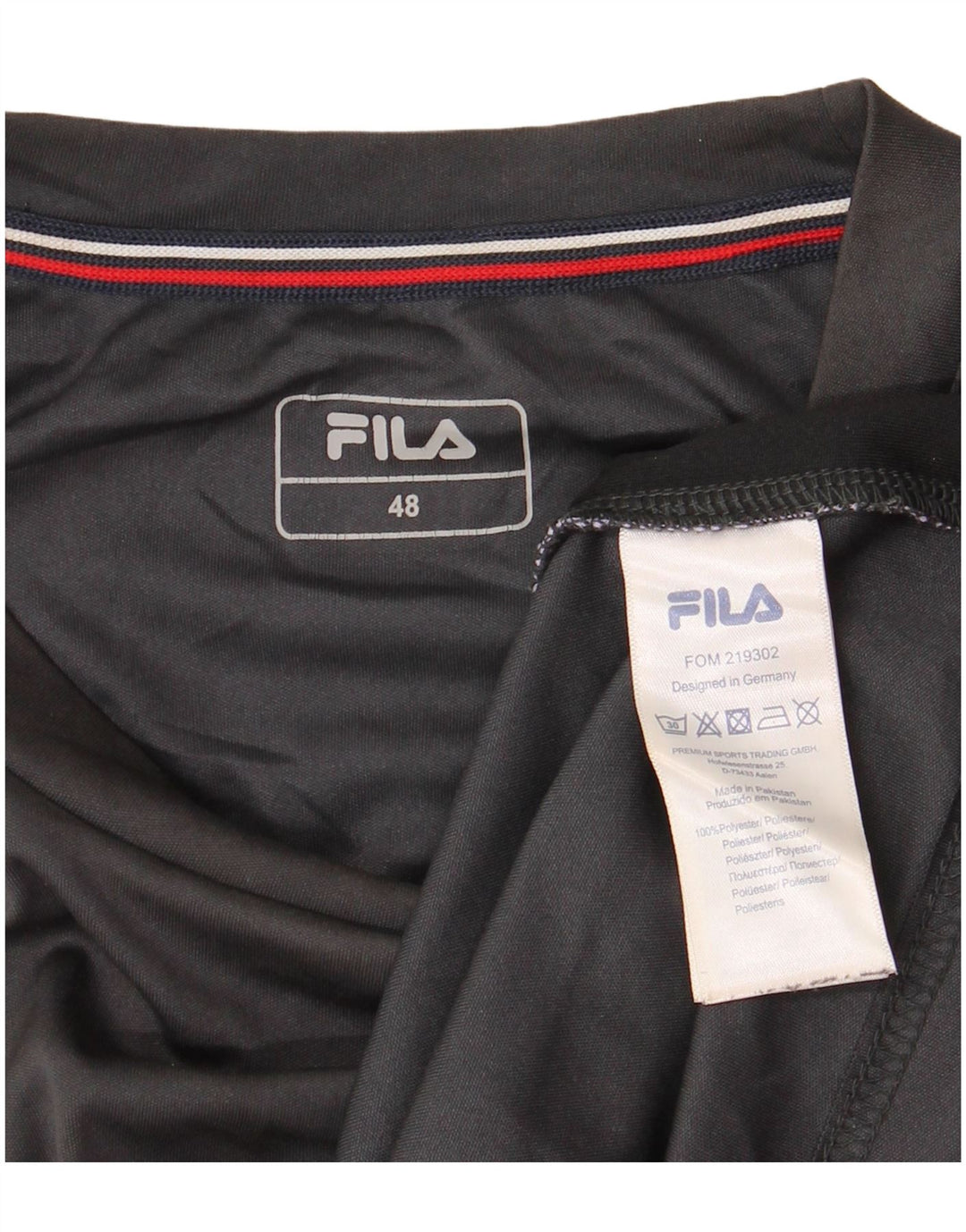 FILA muška majica kratkih rukava IT 48 poliester srednje sive boje