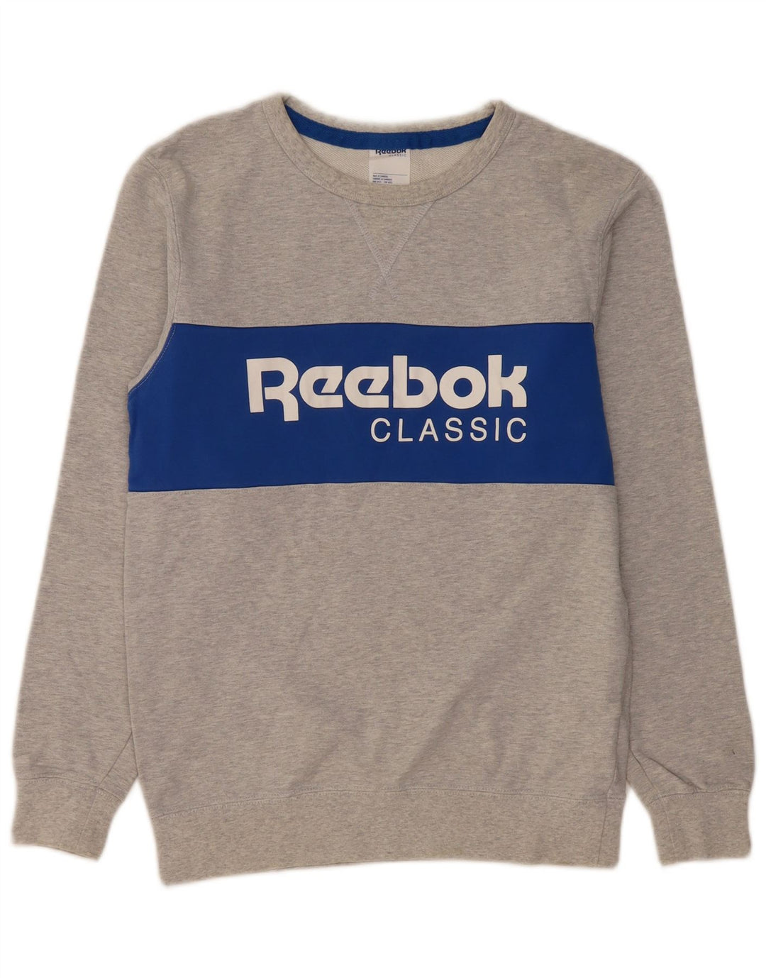REEBOK Muška trenirka s grafičkim motivima Mali sivi pamuk u blokovima boja
