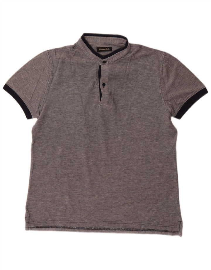 Massimo Dutti muška polo majica srednje siva s flekama