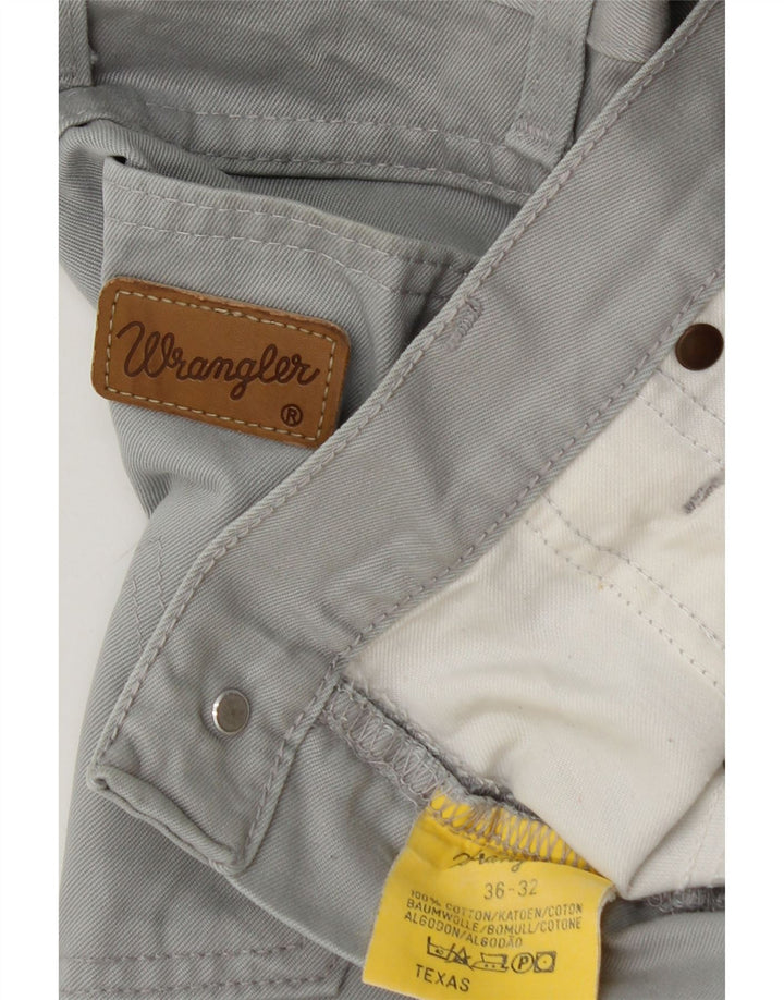 WRANGLER Muške Texas Straight Jeans W36 L26 Sivi pamuk