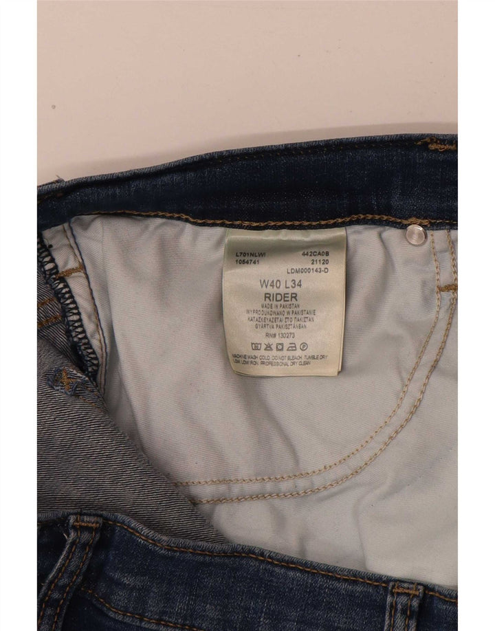 Lee Mens Rider Slim Jeans W40 L31 Plavi pamuk