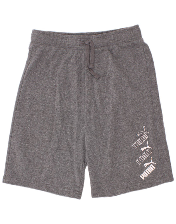 Puma Boys Graphic Sport Shorts 14-15 Years Large Grey Pamuk