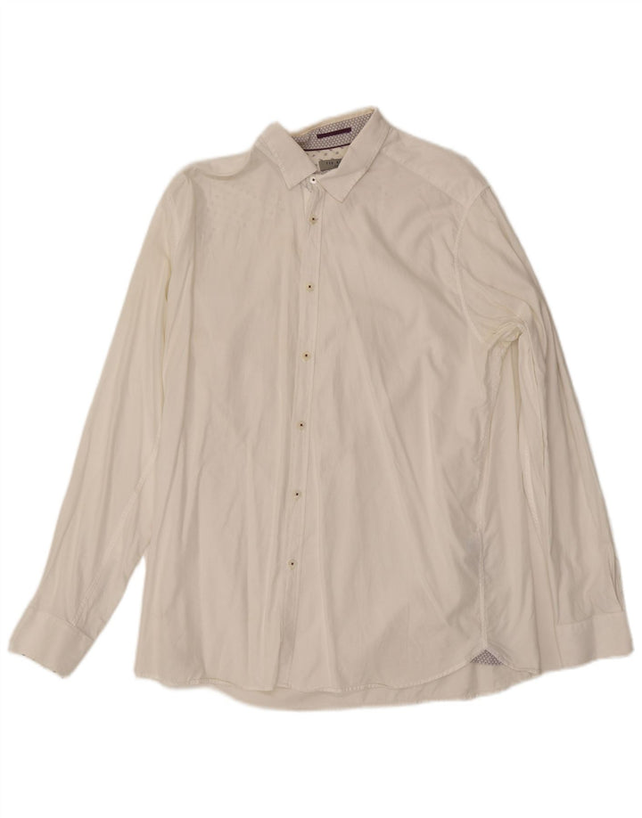 TED BAKER Mens Shirt Size 5 XL White Cotton