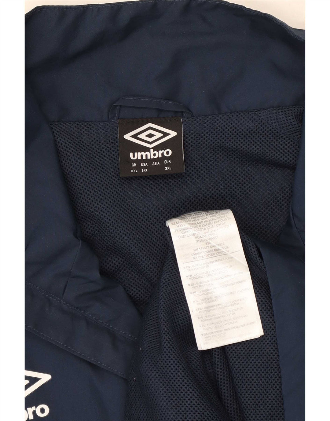 Umbro muška gornja jakna od trenirke 3XL tamnoplavi poliester u boji