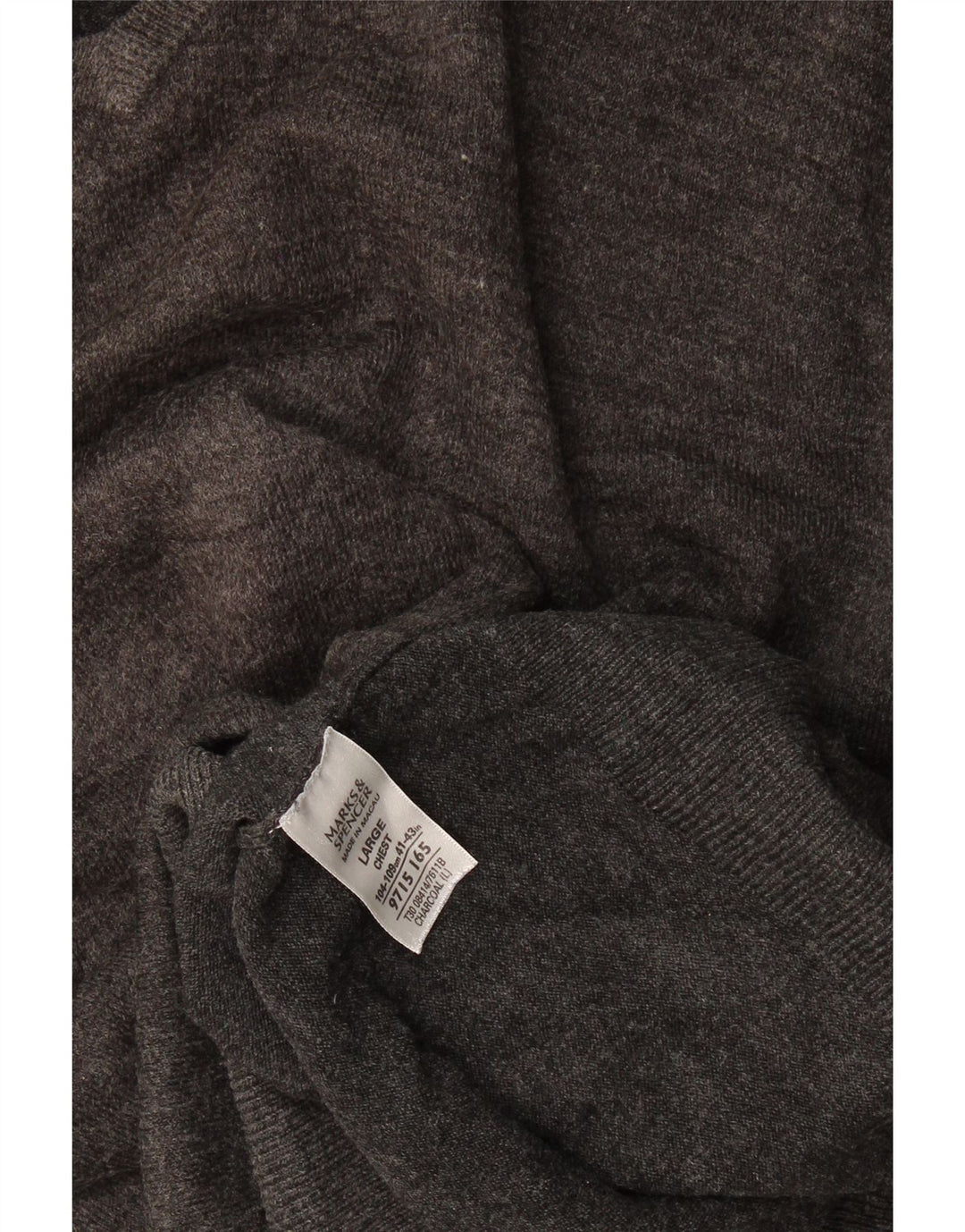 Marks & Spencer muški pulover s V-izrezom veliki sivi akril