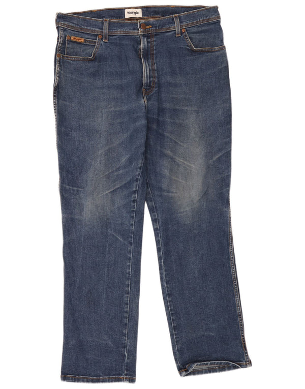 Wrangler muške ravne traperice Texas W38 L30 plavi pamuk