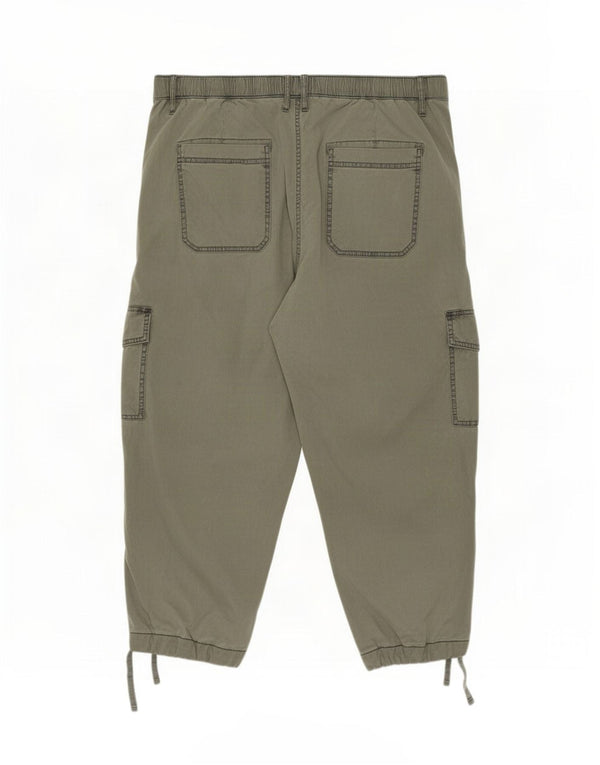 Marks & Spencer Ženske joggers Cargo Capri hlače UK 20 2XL W40 L23 Zelena