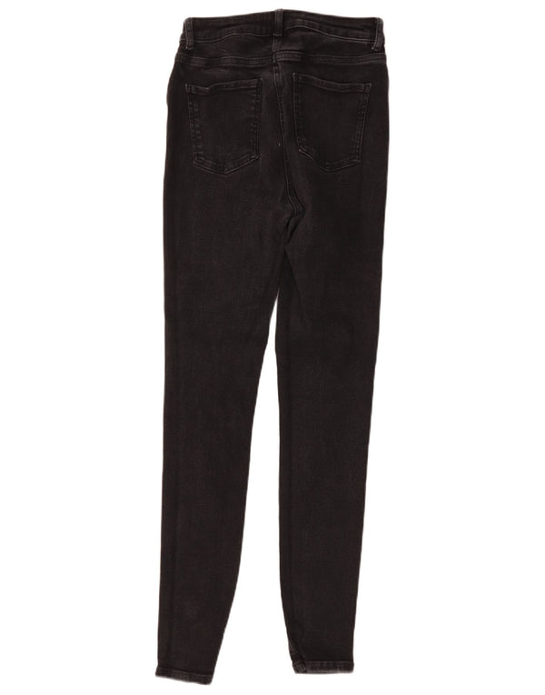 M&Co ženske uske traperice UK 10 male W26 L28 crni pamuk