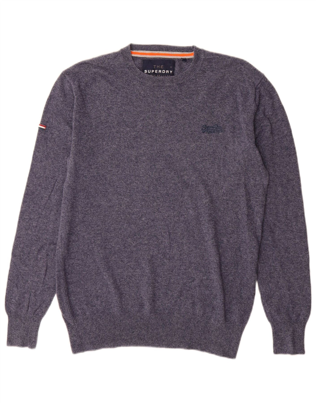 Superdry muški džemper s okruglim izrezom Srednji tamnoplavi pamuk