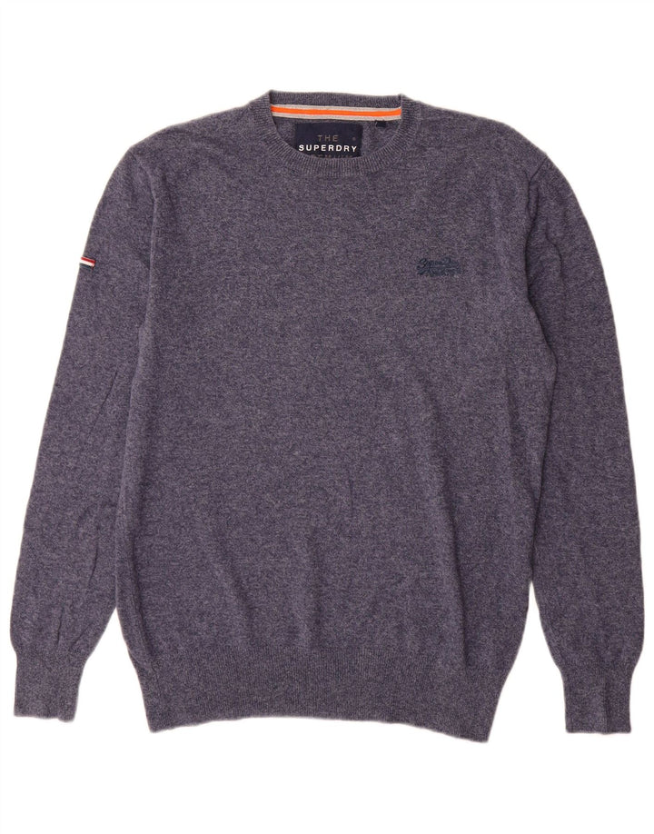 Superdry muški džemper s okruglim izrezom Srednji tamnoplavi pamuk
