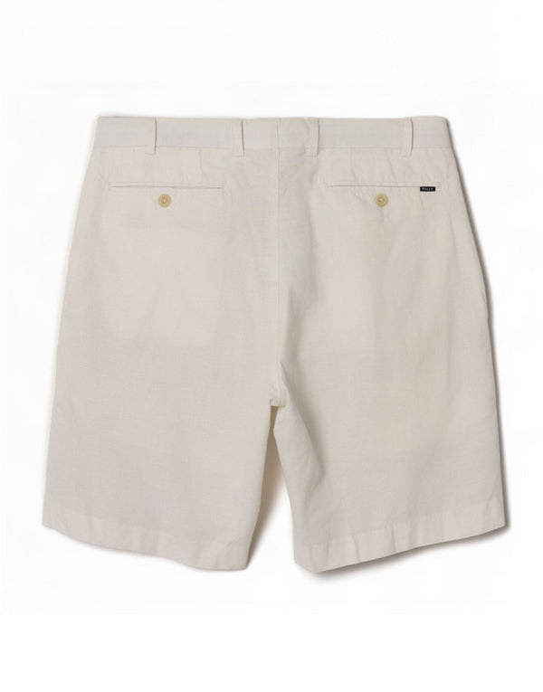 Polo Ralph Lauren muške kratke chino hlače ravnog kroja W34 velika bijela lanena