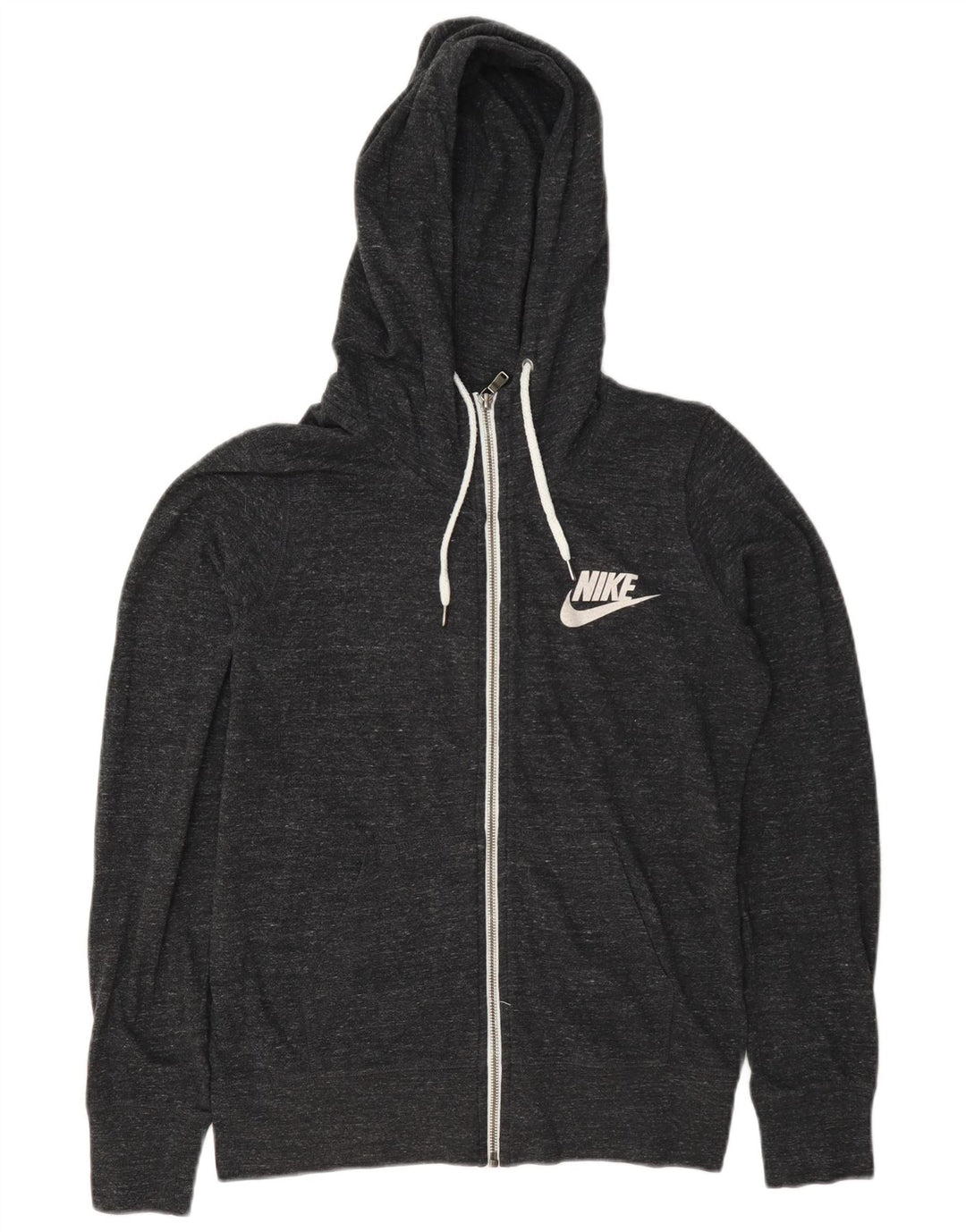 Nike ženski pulover s kapuljačom s patentnim zatvaračem UK 14 srednje sivo s pjegama