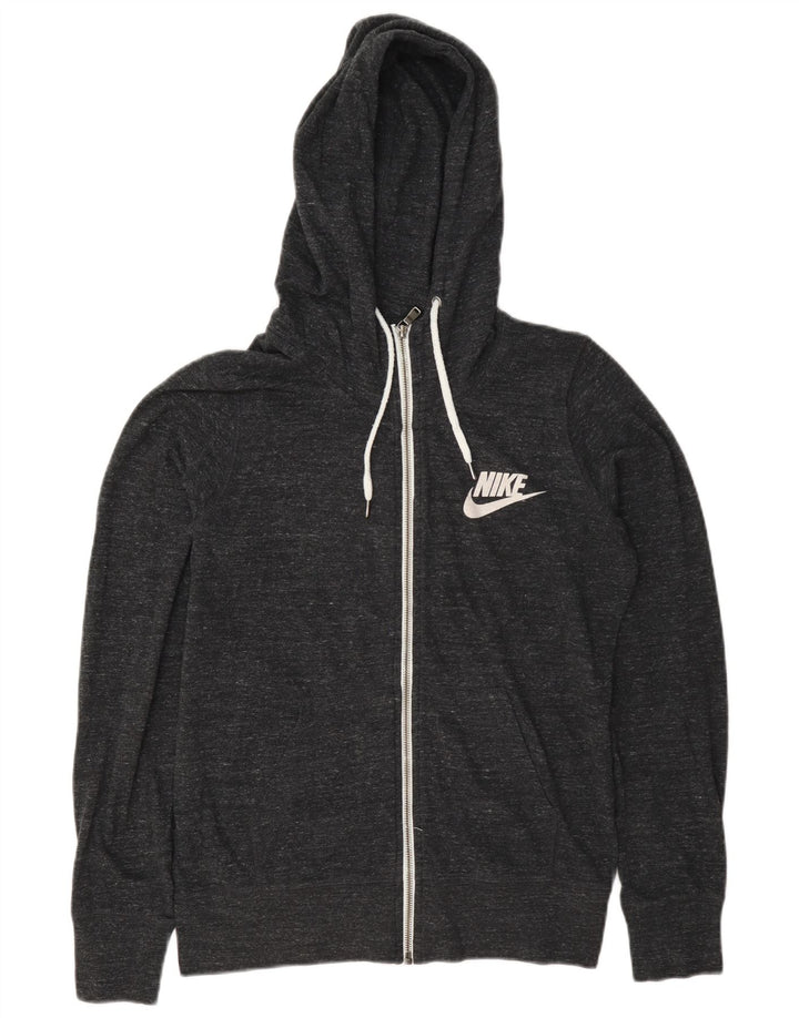 Nike ženski pulover s kapuljačom s patentnim zatvaračem UK 14 srednje sivo s pjegama