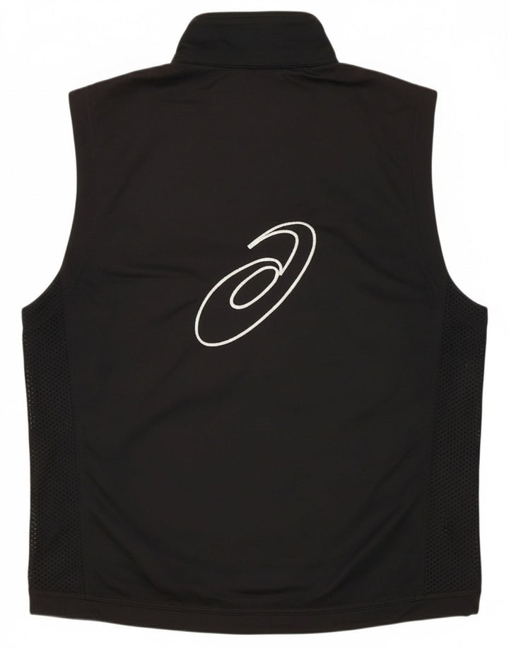 Velika crna muška trenirka bez rukava s grafičkim motivima