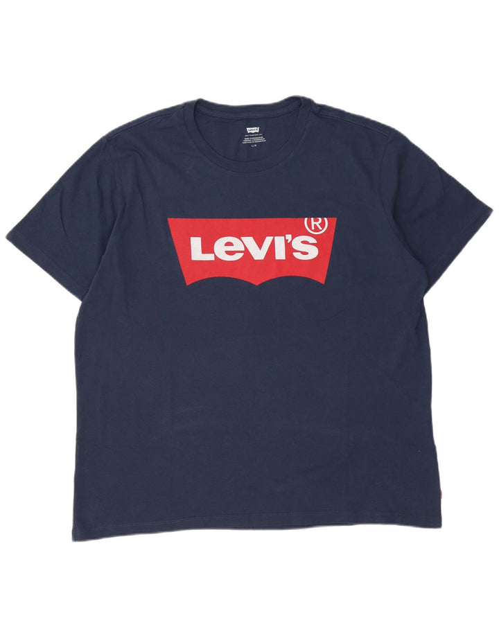 Levi's velika majica kratkih rukava s grafičkim motivima, tamnoplava