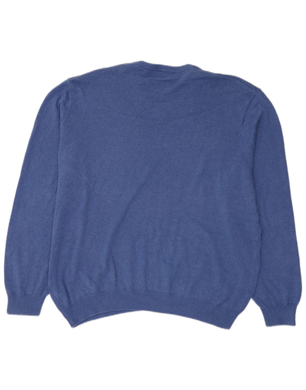 Marks & Spencer muški pulover s V-izrezom 3XL, plavi pamuk