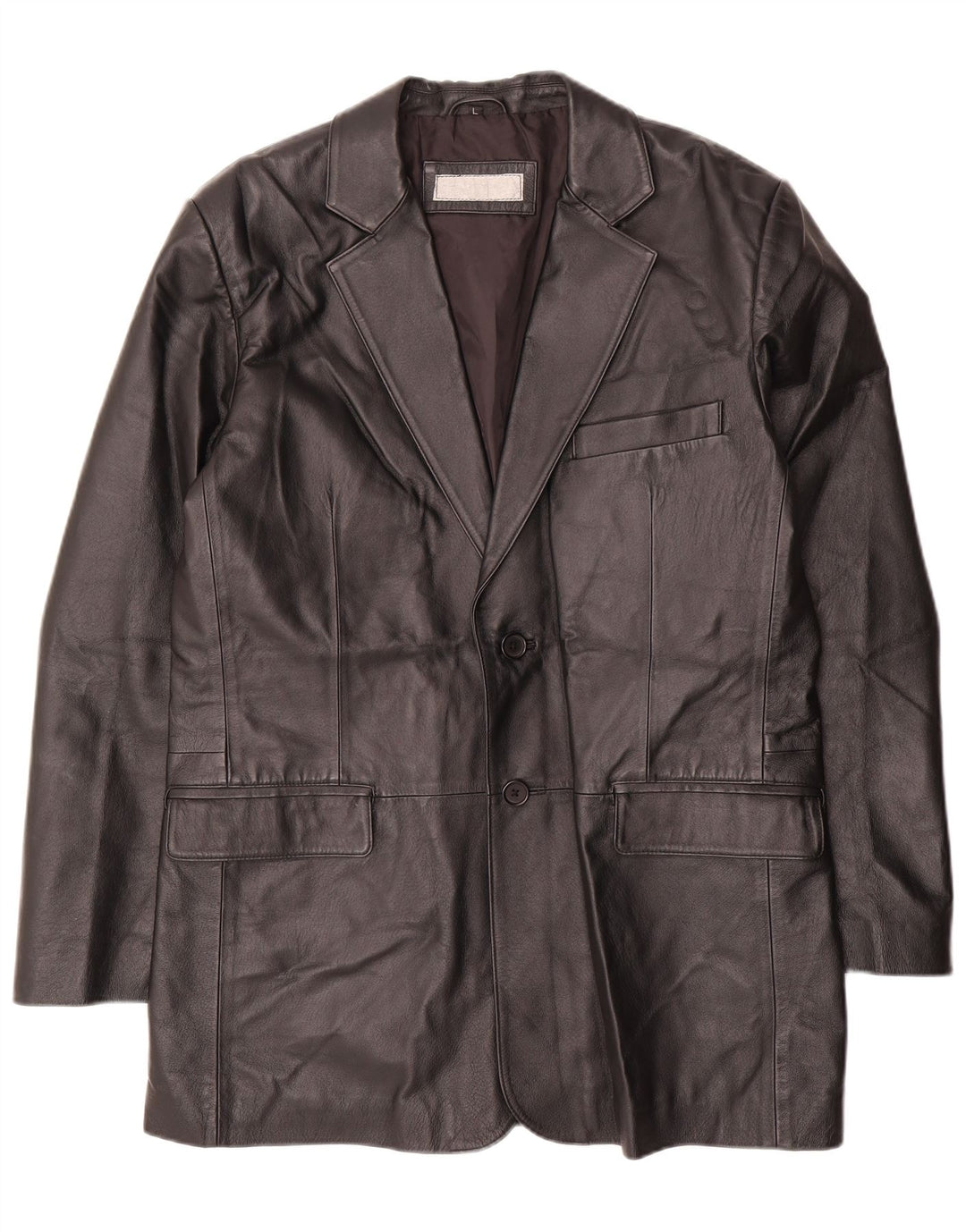 VINTAGE muška kožna jakna sa 2 gumba UK 40 velika crna