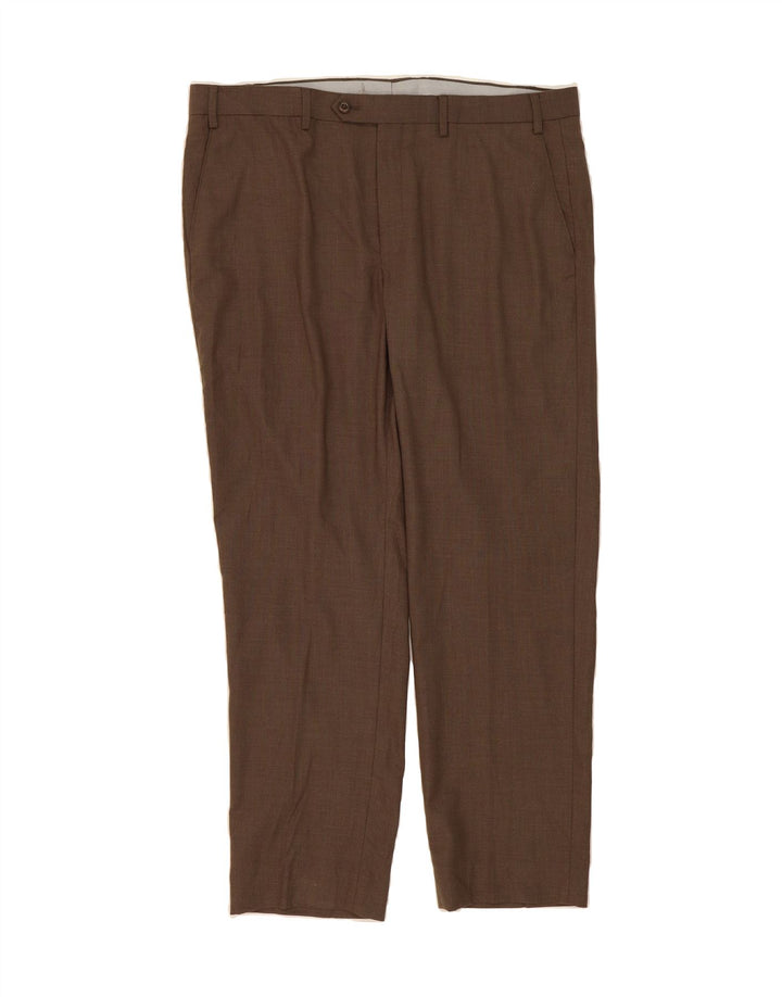 MICHAEL KORS Mens Straight Suit Trousers W38 L32 Brown Polyester Vintage Michael Kors and Second-Hand Michael Kors from Messina Hembry 