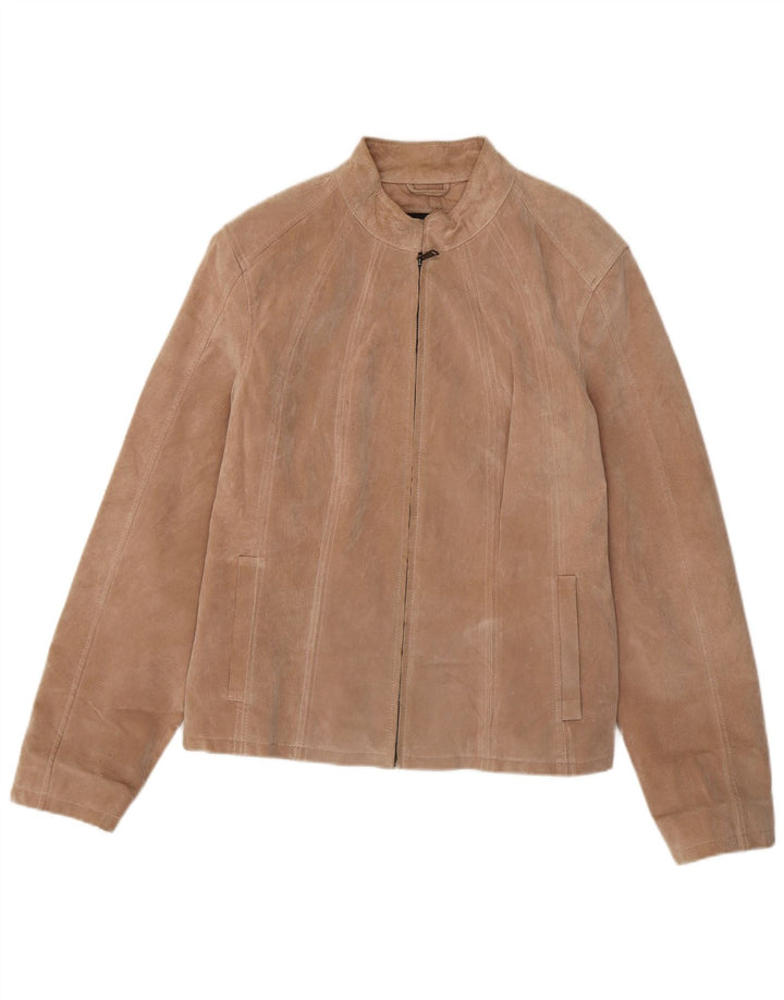 Zarro ženska bomber jakna od brušene kože IT 52 2XL bež koža