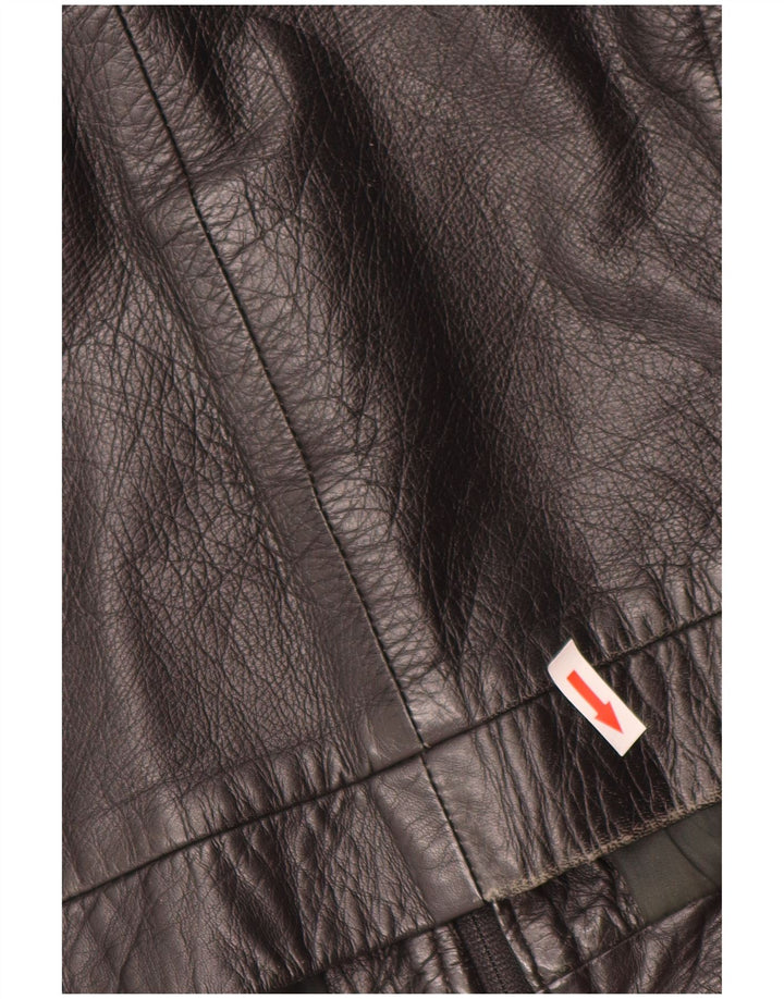 Vintage muška kožna jakna IT 50 velika crna koža