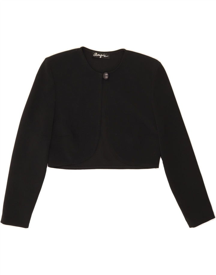 VINTAGE Womens Bolero Jacket IT 38 XS Black Polyester Vintage Vintage and Second-Hand Vintage from Messina Hembry 