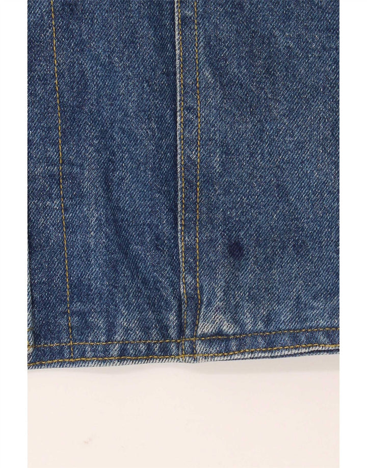 Vintage ženska prevelika traper jakna s 2 gumba UK 18 XL plava