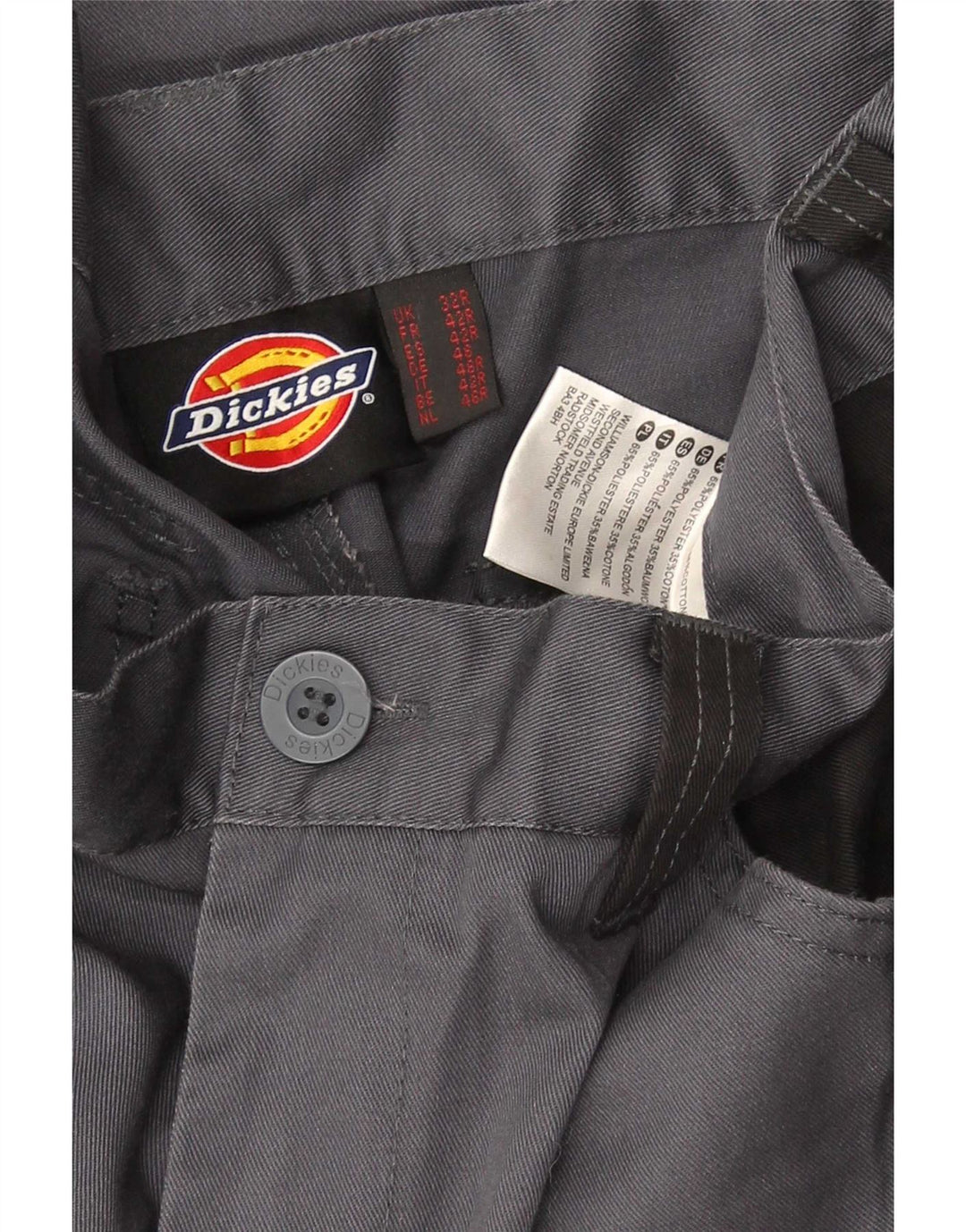 Dickies muške ravne kargo hlače W32 L30 sivi poliester u boji
