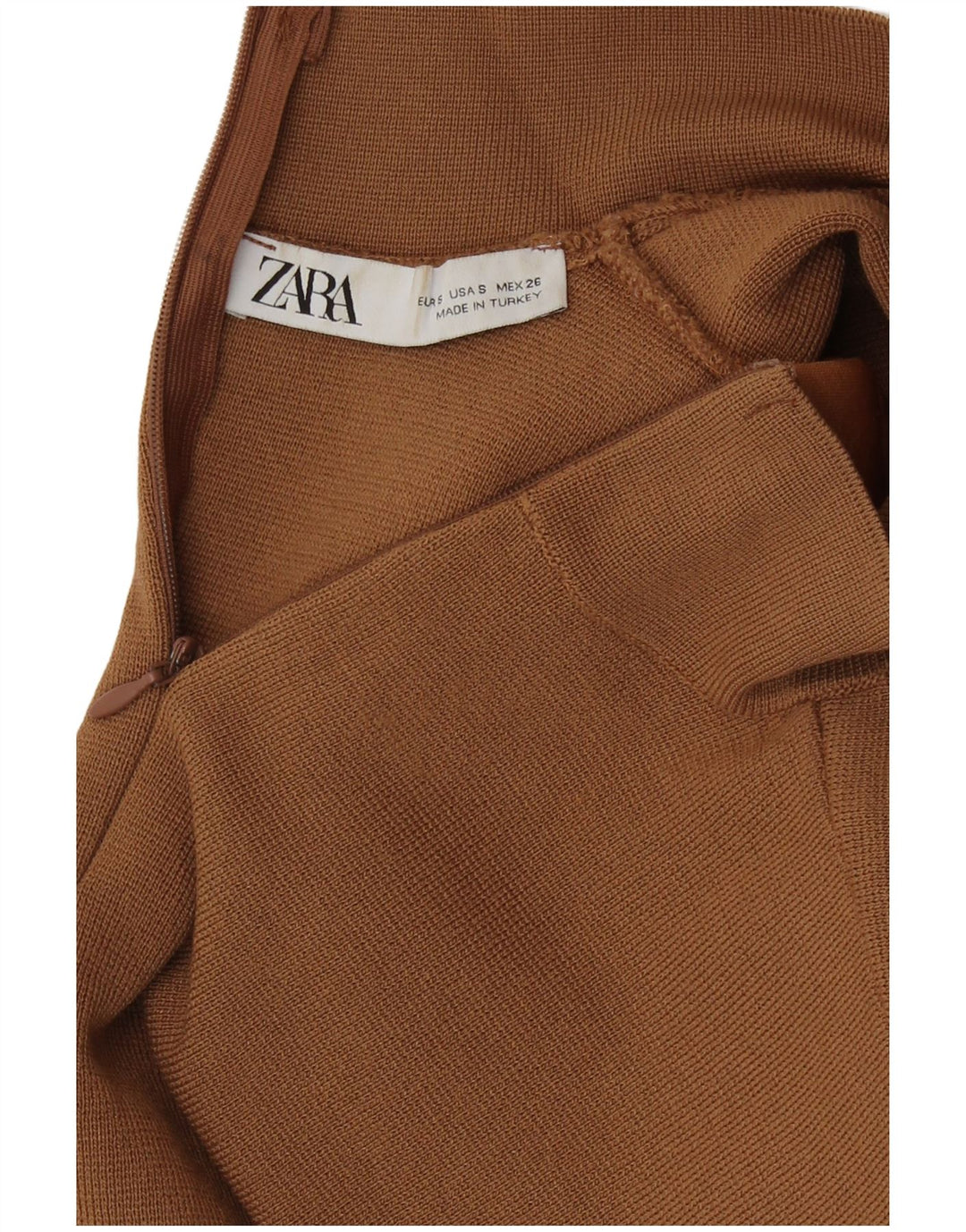 Zara ženski gornji dio kratke bluze UK 8 Mala smeđa viskoza