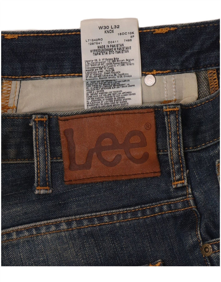 Lee Mens Knox Straight Jeans W30 L32 Plavi pamuk