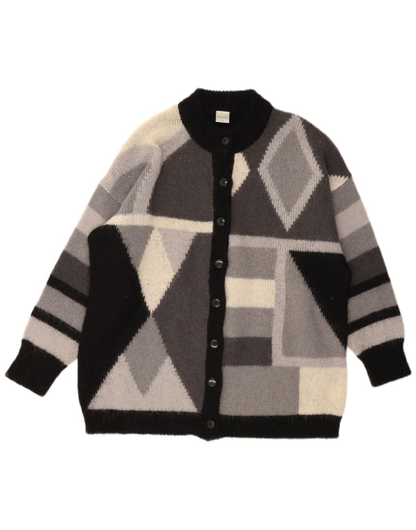 C&A ženski Canda preveliki džemper UK 18 XL sivi geometrijski akril