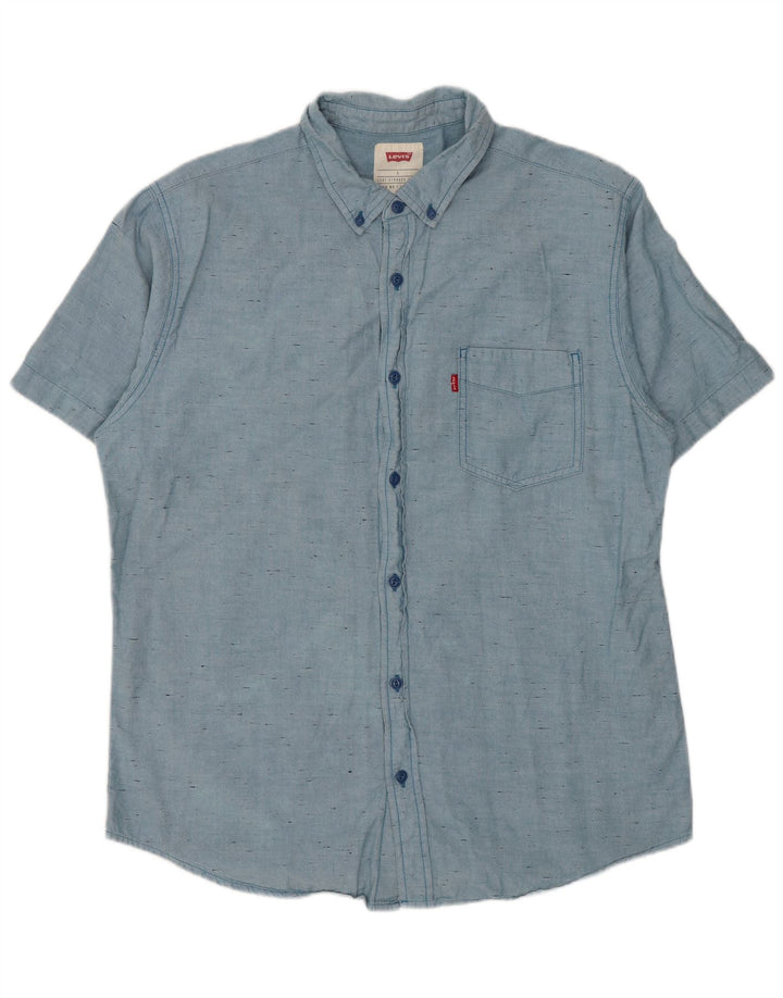 Levi's muška košulja kratkih rukava Veliki plavi flekasti pamuk